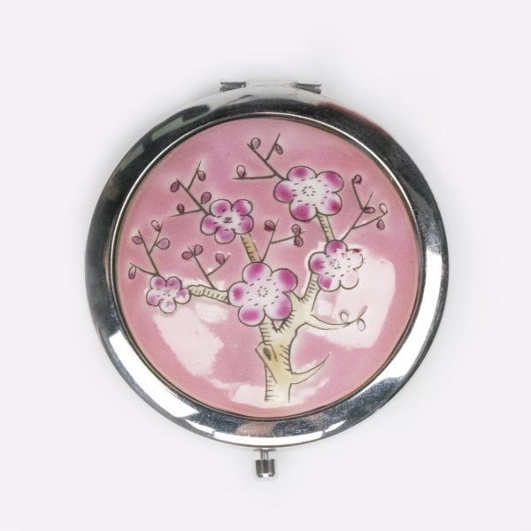 Peranakan Floral Pocket Mirror – Pink